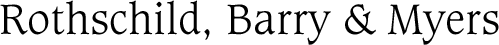 Logo : Rothschild, Barry & Myers